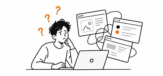 websitekunde ist verwirrt