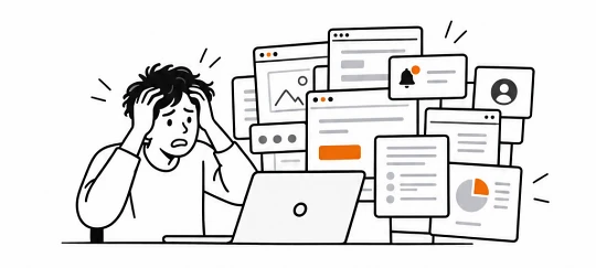 Überladene Website strengt den Kunden an